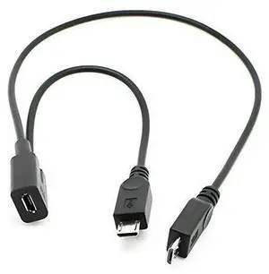 Micro USB Female 1 to 2 Y Splitter Cable,Micro USB 1 to 2 Charging Extension Cable Supports Charging Two Devices at The Same Time Micro USB Female 1 to 2 Y Splitter Cable,Micro USB 1 to 2 Charging Extension Cable Supports Charging Two Devices at The Same Time