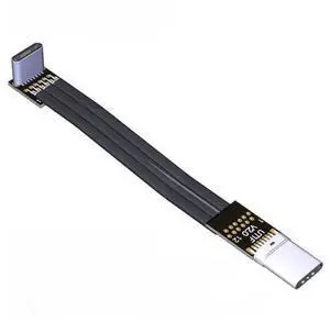 USB 2.0 Type-C Male to Type-C Male Flat Cable (5cm, T2H-T2H) USB 2.0 Type-C Male to Type-C Male Flat Cable (5cm, T2H-T2H)