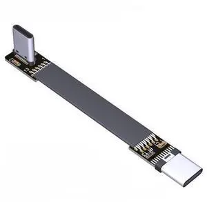 USB 3.1 Type-C Male to Type-C Male Flat Cable (10cm, T1C-T2B) USB 3.1 Type-C Male to Type-C Male Flat Cable (10cm, T1C-T2B)