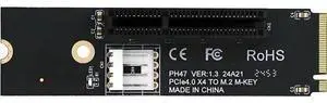M-Key 22x80mm Extender to PCI-E X1 X4 X8 X16 Graphics Card Riser Adapter PCI-Express for M2 2260 2280 M-Key 22x80mm Extender to PCI-E X1 X4 X8 X16 Graphics Card Riser Adapter PCI-Express for M2 2260 2280