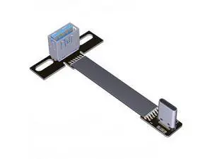 USB 3.1 Type-C Male to Type-A Female Flat Cable (10cm, T1B-S4B) USB 3.1 Type-C Male to Type-A Female Flat Cable (10cm, T1B-S4B)