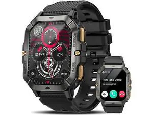 AUTYUE Military Smart Watch for Men (Answer/Make Calls), Bluetooth Tactical Smartwatch for Android and iPhone, Waterproof Rugged Fitness Tracker with Blood Pressure/Heart Rate/SpO2/Sleep, (Black) AUTYUE Military Smart Watch for Men (Answer/Make Calls), Bluetooth Tactical Smartwatch for Android and iPhone, Waterproof Rugged Fitness Tracker with Blood Pressure/Heart Rate/SpO2/Sleep, (Black)