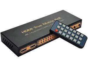 4K HDMI Matrix 6x2, UHD 4K @30Hz HDMI Switch/Distributor 6 in 2 Out HDMI Audio Extractor 3D Audio EDID ARC 4K Matrix HDMI 6 Input 2 Output Switch, with Audio Output, Adapter for HDTV 4K HDMI Matrix 6x2, UHD 4K @30Hz HDMI Switch/Distributor 6 in 2 Out HDMI Audio Extractor 3D Audio EDID ARC 4K Matrix HDMI 6 Input 2 Output Switch, with Audio Output, Adapter for HDTV