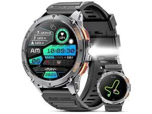Hitoor GPS Smart Watch for Men, 1.43''AMOLED Smartwatch with Answer/Make Call, 170 Sports Modes, Compass, LED Flashlight, Heart Rate, Stress Monitor Sports Watch, IP68 Waterproof Watch for Android iOS Hitoor GPS Smart Watch for Men, 1.43''AMOLED Smartwatch with Answer/Make Call, 170 Sports Modes, Compass, LED Flashlight, Heart Rate, Stress Monitor Sports Watch, IP68 Waterproof Watch for Android iOS