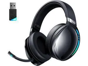 Hitoor Wireless Gaming Headset, 2.4GHz & Bluetooth Gaming Headphones with Noise Cancelling Microphone, 3D Stereo Sound, 65Hr Battery Life Wireless Headset for PS5, PS4, PC, Switch, Mac, RGB Light Hitoor Wireless Gaming Headset, 2.4GHz & Bluetooth Gaming Headphones with Noise Cancelling Microphone, 3D Stereo Sound, 65Hr Battery Life Wireless Headset for PS5, PS4, PC, Switch, Mac, RGB Light