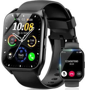 Hitoor Smart Watch, 1.85"HD Smartwatches (Answer/Make Calls), 100+ Sport Modes with Fitness Tracker Watch, Heart Rate/Sleep Monitor, IP68 Waterproof Activity Tracker, Smartwatch for Android IOS Phones Hitoor Smart Watch, 1.85"HD Smartwatches (Answer/Make Calls), 100+ Sport Modes with Fitness Tracker Watch, Heart Rate/Sleep Monitor, IP68 Waterproof Activity Tracker, Smartwatch for Android IOS Phones
