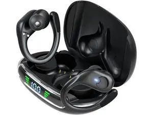 True Wireless Earbuds, Bluetooth 5.3 Headphones 72Hrs Playback Sport Earphones with Earhooks, IPX7 Waterproof Over-Ear Headset Buit-in Mic,LED Display TWS Ear Buds for Workout Sports True Wireless Earbuds, Bluetooth 5.3 Headphones 72Hrs Playback Sport Earphones with Earhooks, IPX7 Waterproof Over-Ear Headset Buit-in Mic,LED Display TWS Ear Buds for Workout Sports