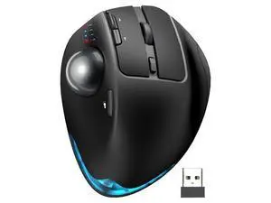 Hitoor Wireless Trackball Mouse, Ergonomic Bluetooth Rechargeable Computer Mouse, Backlit Rollerball Thumb Laptop mice with 5 Level DPI, Adjustable Angle, 3 Devices Connection for PC, Mac, Windows Hitoor Wireless Trackball Mouse, Ergonomic Bluetooth Rechargeable Computer Mouse, Backlit Rollerball Thumb Laptop mice with 5 Level DPI, Adjustable Angle, 3 Devices Connection for PC, Mac, Windows