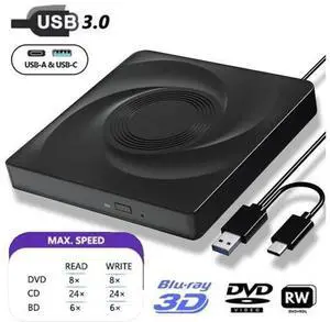 Hitoor External Bluray Drive for Laptops, USB 3.0 and Type-C Portable DVD Player,BluRay Burner Slim 3D BluRay DVD CD Optical Drive Compatible with Windows XP/7/8/10/11 MacOS for MacBook Laptop Desktop Hitoor External Bluray Drive for Laptops, USB 3.0 and Type-C Portable DVD Player,BluRay Burner Slim 3D BluRay DVD CD Optical Drive Compatible with Windows XP/7/8/10/11 MacOS for MacBook Laptop Desktop