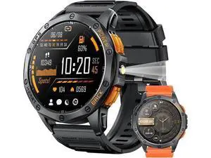Hitoor Military Smart Watches Built-in GPS, 170+ Sport Modes Fitness Smart Watch for Men with Flashlight, Smartwatch for Android Phones and iPhone, 1.43" AMOLED Screen Bluetooth Call Compass Altimeter Hitoor Military Smart Watches Built-in GPS, 170+ Sport Modes Fitness Smart Watch for Men with Flashlight, Smartwatch for Android Phones and iPhone, 1.43" AMOLED Screen Bluetooth Call Compass Altimeter