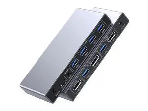 Hitoor DP 1.4 KVM SwitchTwo Computers Sharing One Monitor,Two Mode Switching,8K 60Hz Ultra HD, Displayport KVM Switch with 4 USB A 5Gbps for Keyboards,Mouse, with Desktop Controller & DC 5V Adapter Hitoor DP 1.4 KVM SwitchTwo Computers Sharing One Monitor,Two Mode Switching,8K 60Hz Ultra HD, Displayport KVM Switch with 4 USB A 5Gbps for Keyboards,Mouse, with Desktop Controller & DC 5V Adapter