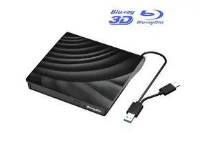 External Blu Ray CD DVD Drive, USB 3.0 Type-C Portable 3D Bluray CD DVD Reader Slim Optical Bluray DVD Drive for Mac-Book Laptop Desktop PC Laptop Compatible with Mac OS Windows XP/7/8/10/11 External Blu Ray CD DVD Drive, USB 3.0 Type-C Portable 3D Bluray CD DVD Reader Slim Optical Bluray DVD Drive for Mac-Book Laptop Desktop PC Laptop Compatible with Mac OS Windows XP/7/8/10/11