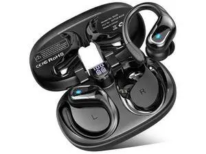 Hitoor Wireless Earbuds, Bluetooth 5.4 Headphones Sport, 75H Stereo Wireless Earphones with 4 ENC Noise Canceling Mic, IP7 Waterproof Ear Buds with Earhooks,LED Display Wireless Headphones for Running Hitoor Wireless Earbuds, Bluetooth 5.4 Headphones Sport, 75H Stereo Wireless Earphones with 4 ENC Noise Canceling Mic, IP7 Waterproof Ear Buds with Earhooks,LED Display Wireless Headphones for Running