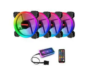 Computer Case PC Cooling Fan RGB Adjust 120mm Quiet + IR Remote New Computer Cooler RGB CPU Case Fan Four In One Computer Case PC Cooling Fan RGB Adjust 120mm Quiet + IR Remote New Computer Cooler RGB CPU Case Fan Four In One