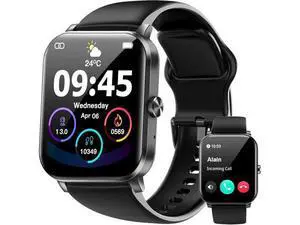 Hitoor Smart Watch, 1.85"HD Smartwatches for Men, (Answer/Make Calls), Fitness Tracker with 120+ Sport Modes, IP68 Waterproof Fitness Watch, Heart Rate, Sleep, SpO2 Monitor, Smartwatch for Android IOS Hitoor Smart Watch, 1.85"HD Smartwatches for Men, (Answer/Make Calls), Fitness Tracker with 120+ Sport Modes, IP68 Waterproof Fitness Watch, Heart Rate, Sleep, SpO2 Monitor, Smartwatch for Android IOS