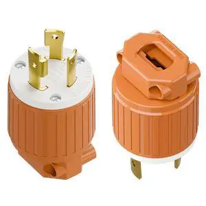 (2PACK) NEMA L5-30P Locking Plug (ETL Listed) Twist Lock L5-30P 30Amp 125Volt AC Connector, Industrial Grade Lock in Male 30A/125V Plugs, Heavy Duty 125V,30A, 3750Watt Orange (2PACK) NEMA L5-30P Locking Plug (ETL Listed) Twist Lock L5-30P 30Amp 125Volt AC Connector, Industrial Grade Lock in Male 30A/125V Plugs, Heavy Duty 125V,30A, 3750Watt Orange