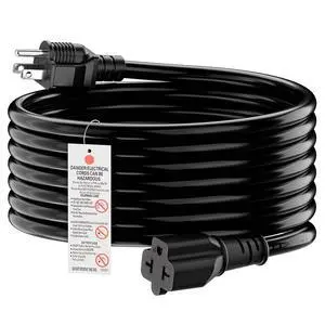 NEMA 5-15P to 5-15R/ 5-20R/ 6-15R/ 6-20R AC Adapter, 15FT | 12AWG 15 Amp Household AC Plug to 20 Amp T Blade Adapter Cable, 15A 125V to 20A 250V Extension Cable, 15 FT, Black NEMA 5-15P to 5-15R/ 5-20R/ 6-15R/ 6-20R AC Adapter, 15FT | 12AWG 15 Amp Household AC Plug to 20 Amp T Blade Adapter Cable, 15A 125V to 20A 250V Extension Cable, 15 FT, Black
