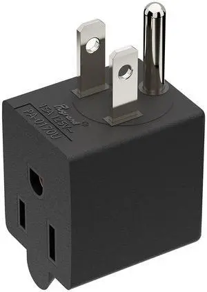 90 Degree Adapter Upward Angled, Plugrand USA 3-Prong Male-Female Adapter | ETL Verified 90 Degree Angled USA Male Female Plug, NEMA 5-15P to 5-15R Direction Changer Space Save Plug, Black PA-0170U 90 Degree Adapter Upward Angled, Plugrand USA 3-Prong Male-Female Adapter | ETL Verified 90 Degree Angled USA Male Female Plug, NEMA 5-15P to 5-15R Direction Changer Space Save Plug, Black PA-0170U