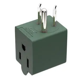 90 Degree 3 Prong Adapter, Plugrand ETL Listed NEMA 5-15P to 5-15R Adapter | Right Angle USA Male to Female Power Plug, Right Direction Changer Space Save 5-15P Converter, Green PA-0170R45G 90 Degree 3 Prong Adapter, Plugrand ETL Listed NEMA 5-15P to 5-15R Adapter | Right Angle USA Male to Female Power Plug, Right Direction Changer Space Save 5-15P Converter, Green PA-0170R45G