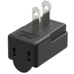 1-15P Adapter, 2 Prong 90 Degree Rightward Angled AC Adapter | ETL LISTED Polarized 1-15P to 1-15R L Type Adapter, 2-ProngVertical Right Angled Down Angle Power Adapter, PA-0503B Black 1-15P Adapter, 2 Prong 90 Degree Rightward Angled AC Adapter | ETL LISTED Polarized 1-15P to 1-15R L Type Adapter, 2-ProngVertical Right Angled Down Angle Power Adapter, PA-0503B Black