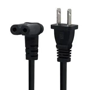 TV Power Cord 12FT US 2 Prong to IEC 320 C7(Figure 8) Down Angle Power Cord | Downward Angled Figure 8 (C7) AC Replacement Cord for LED LCD TV Monitor Apple TV, Sony PS4, PS3 Slim TV Power Cord 12FT US 2 Prong to IEC 320 C7(Figure 8) Down Angle Power Cord | Downward Angled Figure 8 (C7) AC Replacement Cord for LED LCD TV Monitor Apple TV, Sony PS4, PS3 Slim