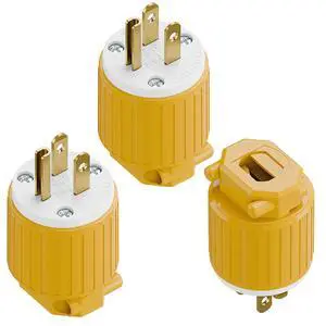 3 Pack 3-Prong Replacement Plug, Plugrang ETL Listed NEMA 5-15P Male Plug | 15AMP 125V, Straight Blade Industrial Grade AC Plugs, Compatible with 16/14/12AWG Cord (SJT SVT STO SJTW) Yellow 3 Pack 3-Prong Replacement Plug, Plugrang ETL Listed NEMA 5-15P Male Plug | 15AMP 125V, Straight Blade Industrial Grade AC Plugs, Compatible with 16/14/12AWG Cord (SJT SVT STO SJTW) Yellow