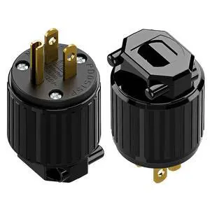 2 Pack 3-Prong Replacement Plug, Plugrang ETL Listed NEMA 5-15P Male Plug | 15AMP 125V, Straight Blade Industrial Grade AC Plugs, Compatible with 16/14/12AWG Cord (SJT SVT STO SJTW) Black 2 Pack 3-Prong Replacement Plug, Plugrang ETL Listed NEMA 5-15P Male Plug | 15AMP 125V, Straight Blade Industrial Grade AC Plugs, Compatible with 16/14/12AWG Cord (SJT SVT STO SJTW) Black