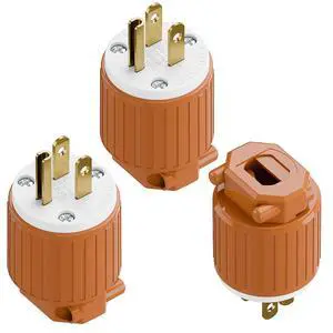 3 Pack 3-Prong Replacement Plug, Plugrang ETL Listed NEMA 5-15P Male Plug | 15AMP 125V, Straight Blade Industrial Grade AC Plugs, Compatible with 16/14/12AWG Cord (SJT SVT STO SJTW) Orange 3 Pack 3-Prong Replacement Plug, Plugrang ETL Listed NEMA 5-15P Male Plug | 15AMP 125V, Straight Blade Industrial Grade AC Plugs, Compatible with 16/14/12AWG Cord (SJT SVT STO SJTW) Orange
