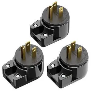 (3 Pack) Nema 5-15P 90 Degree Plug, Plugrand ETL Listed 15A 125V Plug | Right Angle Nema 5-15P DIY AC Plug,USA 3-Prong Household Right Angle AC Plug, Black (3 Pack) Nema 5-15P 90 Degree Plug, Plugrand ETL Listed 15A 125V Plug | Right Angle Nema 5-15P DIY AC Plug,USA 3-Prong Household Right Angle AC Plug, Black