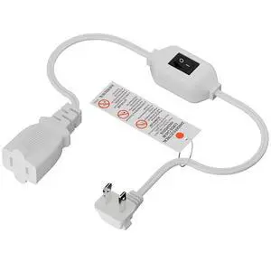 2FT On Off Switch Extension Cord, Plugrand Angled 2Prong Polarized Cord | Extension Cord with On-Off Inline Switch 12A 125V for Your Chargers/Lamp/Power Adapters, 16AWG Cord, White 2FT On Off Switch Extension Cord, Plugrand Angled 2Prong Polarized Cord | Extension Cord with On-Off Inline Switch 12A 125V for Your Chargers/Lamp/Power Adapters, 16AWG Cord, White