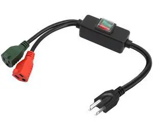 3 Prong Outdoor Waterproof Extension Switch Cord, Plugrand On/Off Cord | SJTW 14AWG 3C IP57 Waterproof, 15A 125V Heavy Duty Inline Switch, 1.5FT 3 Prong Outdoor Waterproof Extension Switch Cord, Plugrand On/Off Cord | SJTW 14AWG 3C IP57 Waterproof, 15A 125V Heavy Duty Inline Switch, 1.5FT