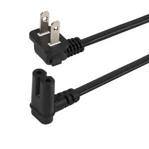 12FT TV Power Cord Right Angle US 2 Prong to IEC 320 C7(Figure 8) Cord | Right Angle-Down Angle AC Power Cord, Upward Downward Angled Figure 8 (C7)Replacement Cord for LED LCD TV Monitor 12FT TV Power Cord Right Angle US 2 Prong to IEC 320 C7(Figure 8) Cord | Right Angle-Down Angle AC Power Cord, Upward Downward Angled Figure 8 (C7)Replacement Cord for LED LCD TV Monitor