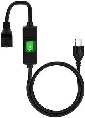 3 Prong Outdoor Waterproof Extension Switch Cord, 3FT | in-Line On/Off Switch Extension Cord, SJTW, 14AWG, IP57 Waterproof, Max.20A 125V Heavy Duty Inline Switch Cable, 3 FT 3 Prong Outdoor Waterproof Extension Switch Cord, 3FT | in-Line On/Off Switch Extension Cord, SJTW, 14AWG, IP57 Waterproof, Max.20A 125V Heavy Duty Inline Switch Cable, 3 FT