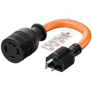 Nema 5-15P to L14-30R Adapter Cord, Plugrand Heavy Duty SJTW 10AWG Cord | Generator 15Amp to Household L14-30 30Amp Inlet Power Adapter Cord, Length=24cm Nema 5-15P to L14-30R Adapter Cord, Plugrand Heavy Duty SJTW 10AWG Cord | Generator 15Amp to Household L14-30 30Amp Inlet Power Adapter Cord, Length=24cm