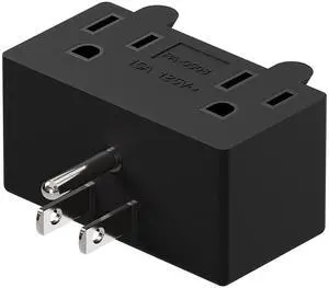 PA-0508 90 Degree Right Angled USA Male-Female Power Adapter, 5-15P to 2 * 5-15R Direction Changer Space Save Adapter Black PA-0508 90 Degree Right Angled USA Male-Female Power Adapter, 5-15P to 2 * 5-15R Direction Changer Space Save Adapter Black