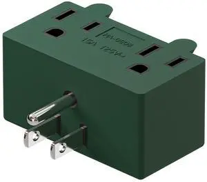 NEMA 5-15P to Dual 5-15R Adapter, Plugrand 90 Degree Downward Angled NEMA 5-15P Male to Female Adapter, Angled USA Power Adapter, 3 Prong Direction Changer Space Save Plug Green PA-0508G NEMA 5-15P to Dual 5-15R Adapter, Plugrand 90 Degree Downward Angled NEMA 5-15P Male to Female Adapter, Angled USA Power Adapter, 3 Prong Direction Changer Space Save Plug Green PA-0508G