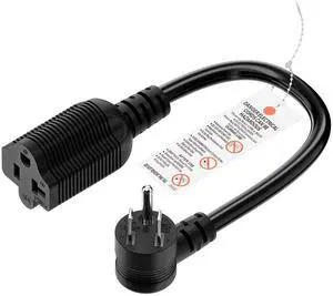 1-Foot Right Angle15 Amp Household AC Plug to 20 Amp T Blade Adapter Cable14AWG 1-Foot 20 to 15 Amp Adapter Cord Nema 5-15P to 5-15R/5-20R 20Amp Comb AC Power Cord,15a to 20a Adapter Black 1-Foot Right Angle15 Amp Household AC Plug to 20 Amp T Blade Adapter Cable14AWG 1-Foot 20 to 15 Amp Adapter Cord Nema 5-15P to 5-15R/5-20R 20Amp Comb AC Power Cord,15a to 20a Adapter Black