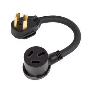 Dryer Plug Adapter Nema 14-30P to 10-50R Adapter Cord, 4-Prong Male to 3-Prong Female,14-30P Male to 10-50R Female AC Adapter, 50-Amp,250V Adapter 1-Foot Dryer Plug Adapter Nema 14-30P to 10-50R Adapter Cord, 4-Prong Male to 3-Prong Female,14-30P Male to 10-50R Female AC Adapter, 50-Amp,250V Adapter 1-Foot