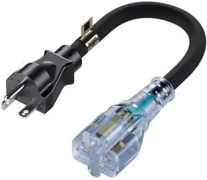NEMA 6-20P to 6-15R/6-20R Extension Cord, Heavy Duty Converter Cable | 250V ONLY NOT for 110V Outlets, NOT Standard 5-15P Plug, Cord with Red Indicator Light for Air Conditioner NEMA 6-20P to 6-15R/6-20R Extension Cord, Heavy Duty Converter Cable | 250V ONLY NOT for 110V Outlets, NOT Standard 5-15P Plug, Cord with Red Indicator Light for Air Conditioner