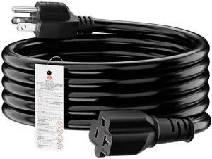 10FT 5-15P Male to 5-15R/5-20R Female T Blade Adapter Cable | 14AWG 15 Amp to 20 Amp Plug Adapter Cord Nema 5-15P to 5-15R/5-20R 20Amp Comb AC Power Cord, Black 10FT 5-15P Male to 5-15R/5-20R Female T Blade Adapter Cable | 14AWG 15 Amp to 20 Amp Plug Adapter Cord Nema 5-15P to 5-15R/5-20R 20Amp Comb AC Power Cord, Black
