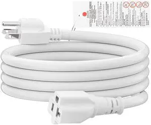 6FT 15 Amp Household AC Plug to 20 Amp T Blade Adapter Cable, 14AWG 15 Amp to 20 Amp Plug Adapter Cord Nema 5-15P to 5-15R/5-20R 20Amp Comb AC Power Cord, White 6FT 15 Amp Household AC Plug to 20 Amp T Blade Adapter Cable, 14AWG 15 Amp to 20 Amp Plug Adapter Cord Nema 5-15P to 5-15R/5-20R 20Amp Comb AC Power Cord, White