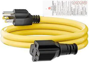 15 Amp Household AC Plug to 20 Amp T Blade Adapter Cable 3-Feet | 14AWG 15 Amp to 20 Amp Plug Adapter Cord Nema 5-15P to 5-15R/5-20R 20Amp Comb AC Power Cord, Yellow 15 Amp Household AC Plug to 20 Amp T Blade Adapter Cable 3-Feet | 14AWG 15 Amp to 20 Amp Plug Adapter Cord Nema 5-15P to 5-15R/5-20R 20Amp Comb AC Power Cord, Yellow
