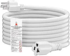 15-Feet 15 Amp Household AC Plug to 20 Amp T Blade Adapter Cable, Plugrand 14AWG Long 15 Amp to 20 Amp Plug Adapter Cord Nema 5-15P to 5-15R/5-20R 20Amp Comb AC Power Cord, White 15-Feet 15 Amp Household AC Plug to 20 Amp T Blade Adapter Cable, Plugrand 14AWG Long 15 Amp to 20 Amp Plug Adapter Cord Nema 5-15P to 5-15R/5-20R 20Amp Comb AC Power Cord, White