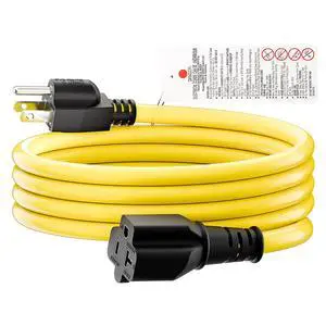 15 Amp Household AC Plug to 20 Amp T Blade Adapter Cable 6FT | 14AWG 15 Amp to 20 Amp Plug Adapter Cord Nema 5-15P to 5-15R/5-20R 20Amp Comb AC Power Cord, Yellow 15 Amp Household AC Plug to 20 Amp T Blade Adapter Cable 6FT | 14AWG 15 Amp to 20 Amp Plug Adapter Cord Nema 5-15P to 5-15R/5-20R 20Amp Comb AC Power Cord, Yellow