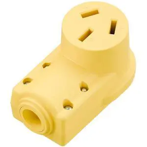 NEMA 10-50R Plug,10-50 50A/125/250V Female Connector, (ETL Certified) 50Amp 125/250Volt Cord End Socket, Female 50A Dryer Receptacle, Heavy Duty, Yellow. NEMA 10-50R Plug,10-50 50A/125/250V Female Connector, (ETL Certified) 50Amp 125/250Volt Cord End Socket, Female 50A Dryer Receptacle, Heavy Duty, Yellow.