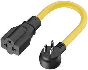 Heavy Duty 4 in 1 NEMA 5-15P Adapter Cord 12AWG, Plugrand NEMA 5-15P to 5-15R, 5-20R, 6-15R, 6-20R Adapter Cable, 15A/125V Household AC Plug to 20 Amp T Blade Extension Cable Heavy Duty 4 in 1 NEMA 5-15P Adapter Cord 12AWG, Plugrand NEMA 5-15P to 5-15R, 5-20R, 6-15R, 6-20R Adapter Cable, 15A/125V Household AC Plug to 20 Amp T Blade Extension Cable