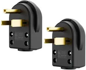 (2PACK) NEMA 6-50P Plug,6-50P 50A/250V Welder Male Plugs, (ETL Certified) 50Amp 250Volt Cord End Connector for Welders & Driers, Heavy Duty Welder 3-Prong, Black (2PACK) NEMA 6-50P Plug,6-50P 50A/250V Welder Male Plugs, (ETL Certified) 50Amp 250Volt Cord End Connector for Welders & Driers, Heavy Duty Welder 3-Prong, Black
