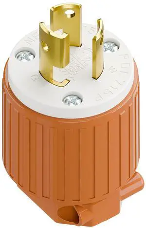 NEMA L7-15P Locking Plug, (ETL Listed) Cord End Connector, Twist Lock L7-15 15Amp 277Volt Female AC Connector, Industrial Grade 15A 277V Replacement Plugs PDL715P Orange NEMA L7-15P Locking Plug, (ETL Listed) Cord End Connector, Twist Lock L7-15 15Amp 277Volt Female AC Connector, Industrial Grade 15A 277V Replacement Plugs PDL715P Orange