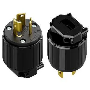 2PACK NEMA L7-15P Locking Plug, (ETL Listed) Cord End Connector, Twist Lock L7-15 15Amp 277Volt Female AC Connector, Industrial Grade 15A 277V Replacement Plugs PDL715P Black 2PACK NEMA L7-15P Locking Plug, (ETL Listed) Cord End Connector, Twist Lock L7-15 15Amp 277Volt Female AC Connector, Industrial Grade 15A 277V Replacement Plugs PDL715P Black