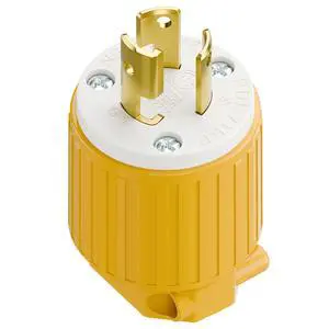 NEMA L7-15P Locking Plug, (ETL Listed) Cord End Connector, Twist Lock L7-15 15Amp 277Volt Female AC Connector, Industrial Grade 15A 277V Replacement Plugs PDL715P Yellow NEMA L7-15P Locking Plug, (ETL Listed) Cord End Connector, Twist Lock L7-15 15Amp 277Volt Female AC Connector, Industrial Grade 15A 277V Replacement Plugs PDL715P Yellow